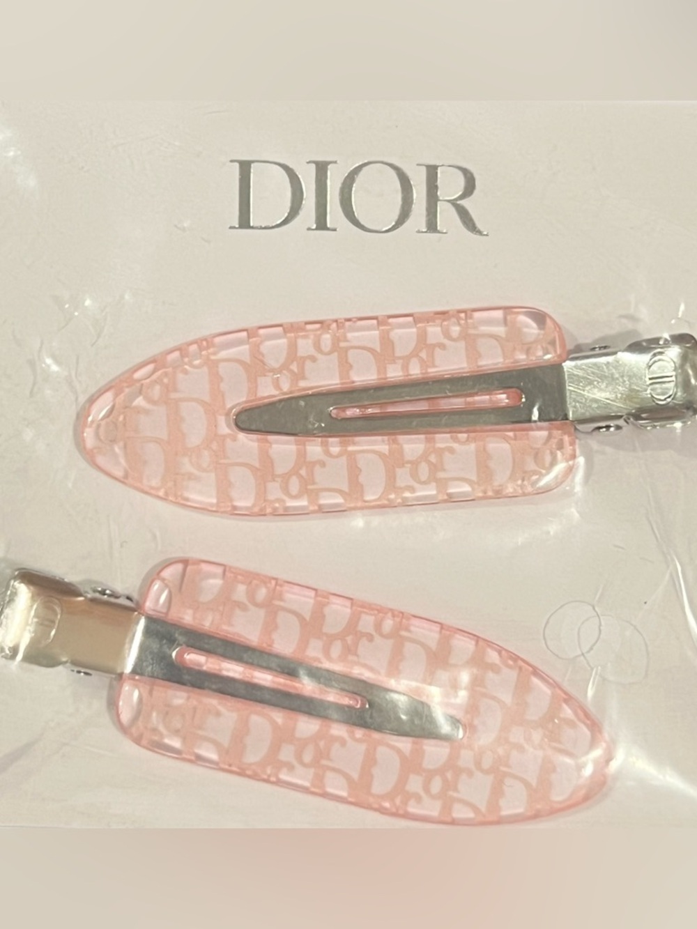 Dior Pink Monogram Hair Clips Set | GWP | New in package! | Backstage Style - Picture 2 of 5